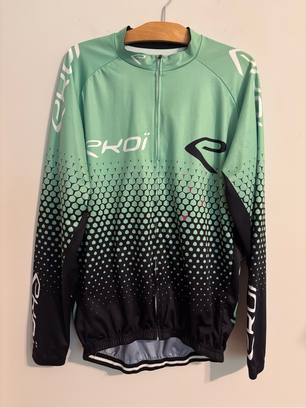 Ekoi long sleeve zipper front cycling jersey